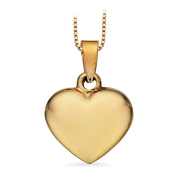 Scrouples hjertevedhæng i 14 kt guld - 14x16 mm (uden kæde)