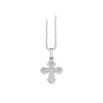 Scrouples dagmarkors vedhæng i sølv 13x10 mm - inkl. halskæde