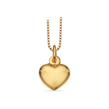 Scrouples Hjertevedhæng i 14kt guld - 8x9mm (uden kæde)