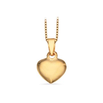 Scrouples Hjertevedhæng i 14kt guld - 8x9mm (uden kæde)