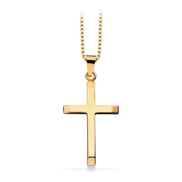 Scrouples Stavkors i 14kt guld - 25x16mm (uden kæde)