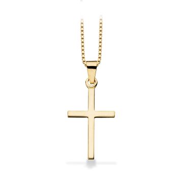 Scrouples Stavkors i 14kt guld - 19x13mm (uden kæde)