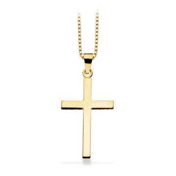 Scrouples Stavkors i 14kt guld - 25x16mm (uden kæde)