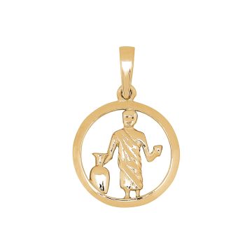 Siersbøl 14kt. vedhæng VANDMANDEN 15mm