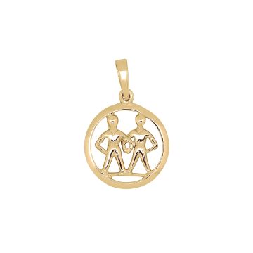 Siersbøl 14kt. vedhæng TVILLING 12mm