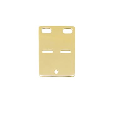 Siersbøl sølv forgyldt kadaverskilt 20x14mm