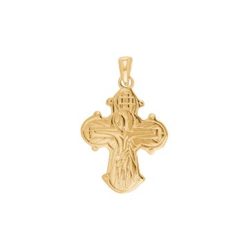 Siersbøl 14kt. guld dagmarkors med fadervor 22mm