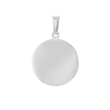 Siersbøl sølvvedhæng rund plade 20mm