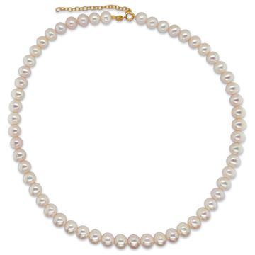 Scrouples perlehalskæde i forgyldt - 8-9 mm perler