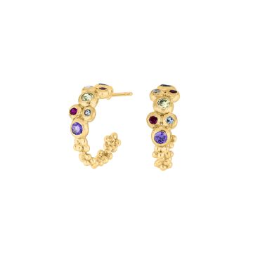 Siersbøl forgyldt sølvcreoler mat/blank