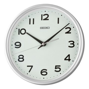 Seiko vægur i sølv med Quiet Sweep - Ø40 cm