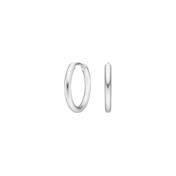 Pure Titanium creoler med cubic zirkonia - 12 mm
