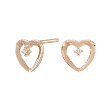 Siersbøl 14kt. guld øreringe 0,03ct W/SI