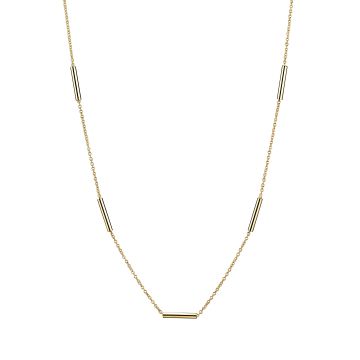 Lund copenhagen 8 kt. halskæde med stave, 42 cm 