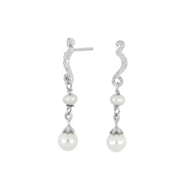 Nordahl Jewellery Space52 ørehængere i sølv med perle