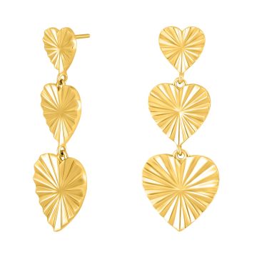Nordahl Actor52 hjerte øreringe i guldbelagt