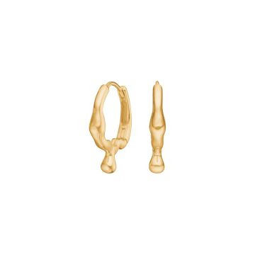 Nordahl Jewellery Fluid52 øreringe i guldbelagt