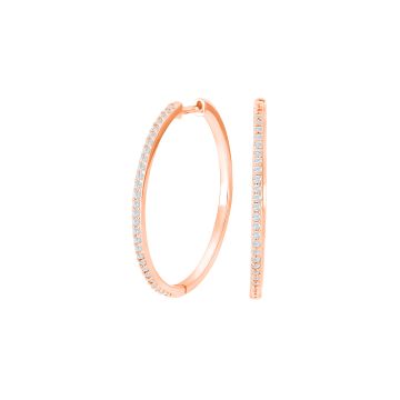 Joanli Nor JuneNor creoler i rosaforgyldt med cubic zirkonia