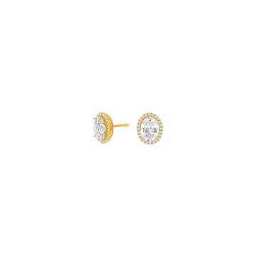 Joanli Nor MilleNor øreringe i forgyldt med kubisk zirkon
