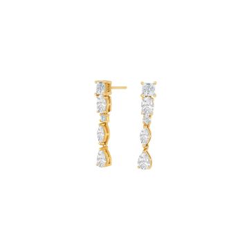 Joanli Nor MetteNor ørehængere i forgyldt med kubisk zirkon