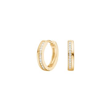 Joanli Nor PopNor ørering i forgyldt med cubic zirkonia