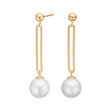 Nordahl Jewellery Pearly52 øreringe i guldbelagt