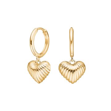 Nordahl Jewellery Breeze52 øreringe i forgyldt med hjerte