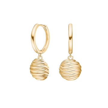 Nordahl Jewellery Breeze52 øreringe i forgyldt med cirkel