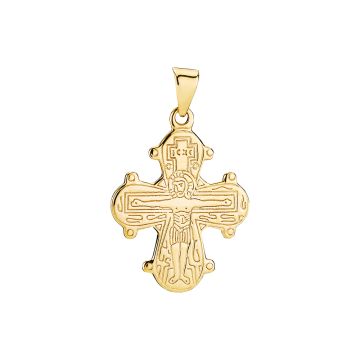 Lund Copenhagen Dagmarkors i 14 kt rødguld, 18x16 mm
