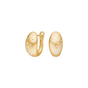 Joanli Nor RheaNor øreringe i guldbelagt med cubic zirkonia