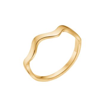 Lund Copenhagen bølget ring i 8kt guld 