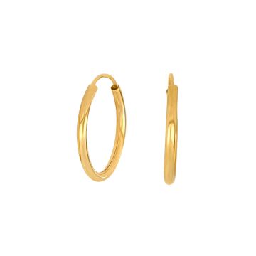 Siersbøl 8kt. guldcreoler oval 20x2mm