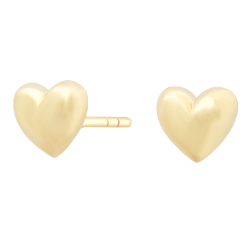 Siersbøl 8kt. guldørestikker hjerte