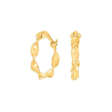 Siersbøl 8kt. guldcreoler snoet 15mm