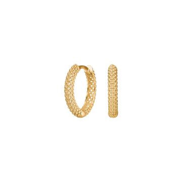 Siersbøl 8kt. guldcreoler med cubic zirkonia