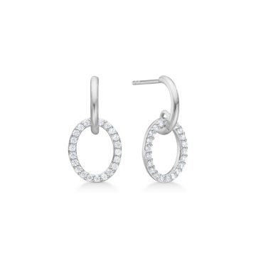 Mads Z Viola øreringe i sølv med cubic zirkonia