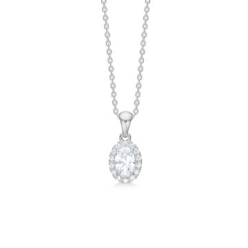 Mads Z Stellar halskæde i sølv med cubic zirkonia