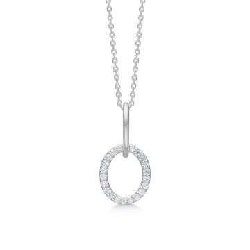 Mads Z Viola halskæde i sølv med cubic zirkonia