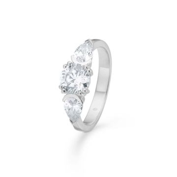Mads Z Trina ring i sølv med cubic zirkonia