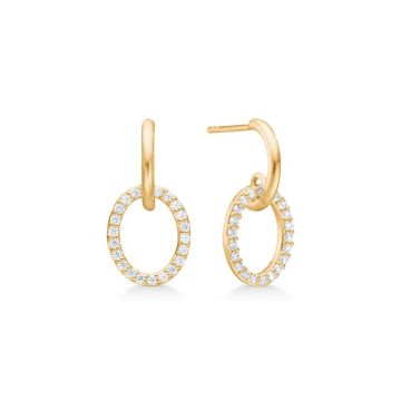Mads Z Viola øreringe i 8 kt guld med cubic zirkonia