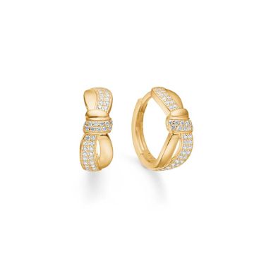 Mads Z Darcy øreringe i 8 karat guld med cubic zirkonia