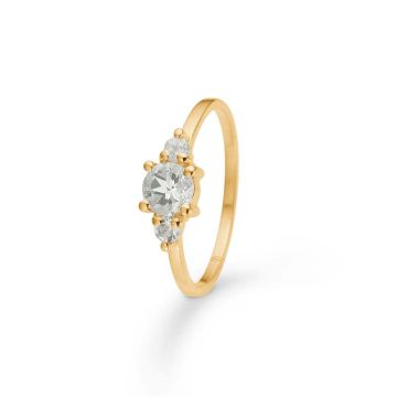 Mads Z Nia ring i 8 karat guld med grøn ametyst