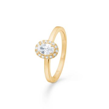 Mads Z Stellar ring i 8 kt guld med cubic zirkonia