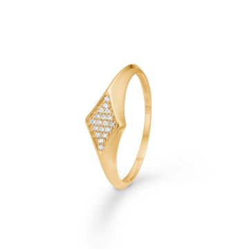 Mads Z Diamond ring i 8 karat guld med cubic zirkonia