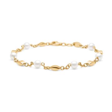 Mads Z  armbånd i 8 kt guld med perler