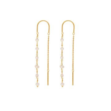 ByBiehl Scarlett ørehængere i forgyldt med ferskvandsperle