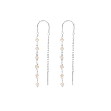 ByBiehl Scarlett ørehængere i sølv med ferskvandsperle