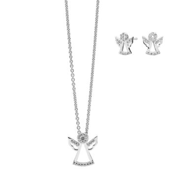 Sølv engel smykkesæt