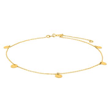 Siersbøl 8kt. guldankelkæde med plader