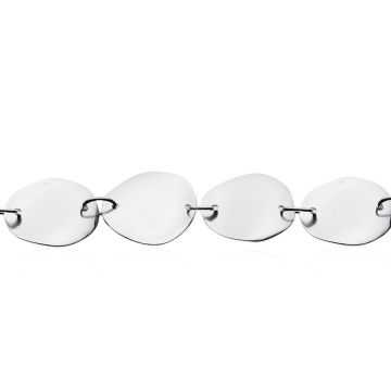 Scrouples armbånd i sølv med ovale plader